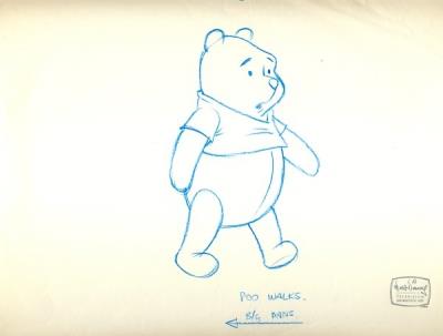 Medvídek Pú - předprodukční kresba
