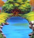 Vstupní strom s jezírkem panorama